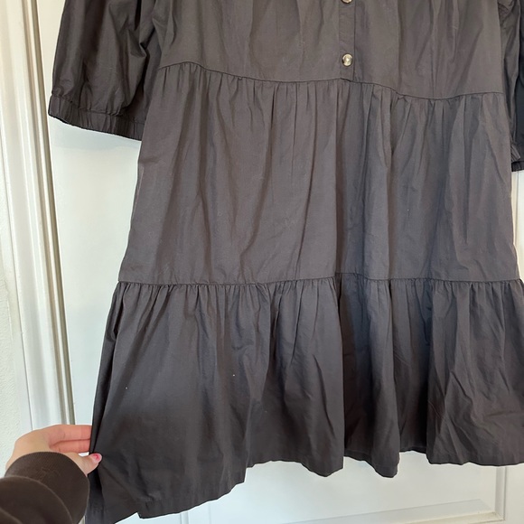 Good Hart Matilda Jane Women's Black Button-Up Tiered‎ Dress Ruffle Dress Size M - Picture 9 of 11